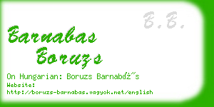 barnabas boruzs business card